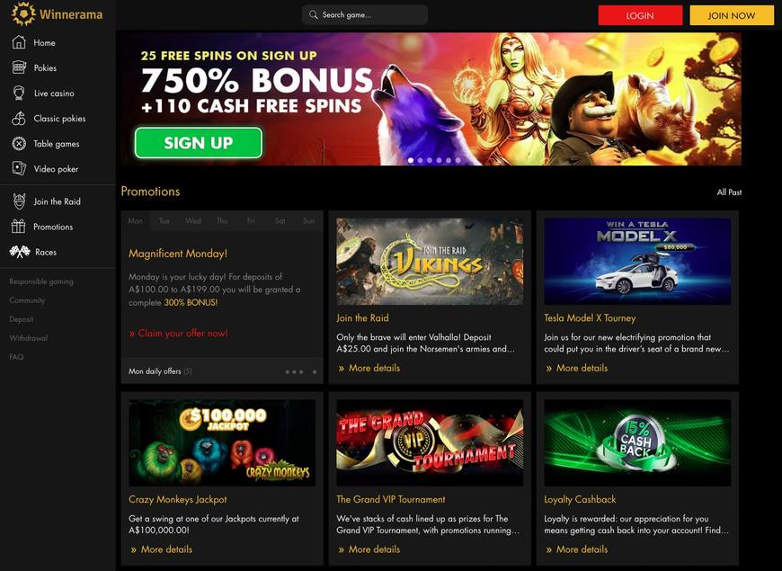 Winnerama Casino Bonus
